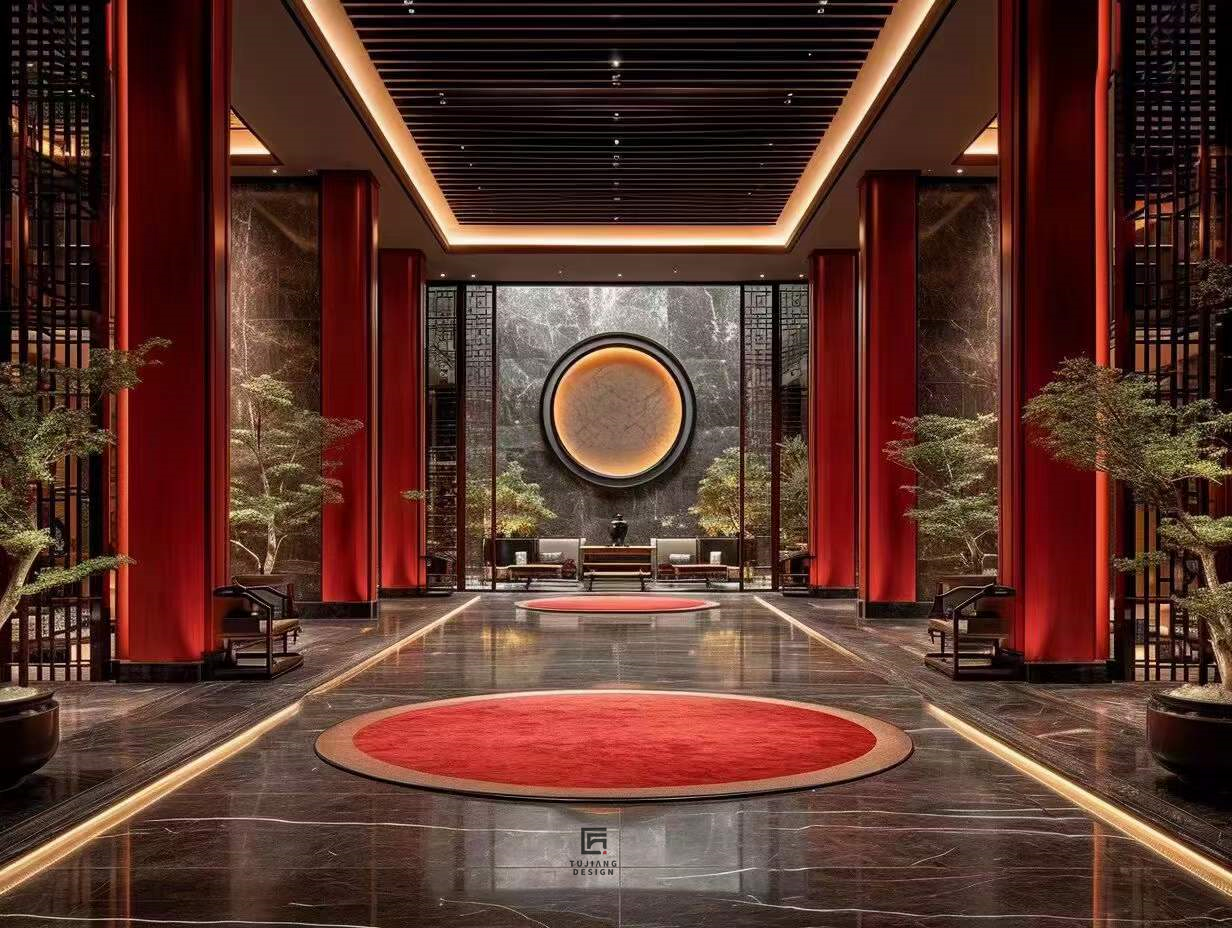 新中式酒店大堂设计|演绎精致优雅中式意境-1