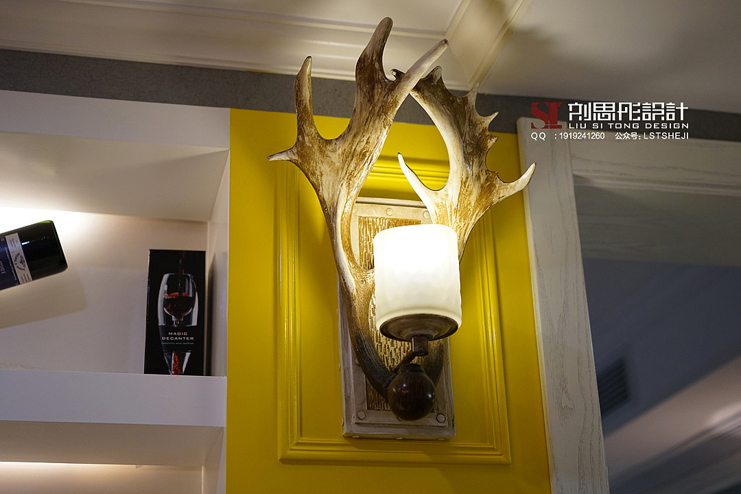 幸福时代 98 平美式混搭风，蓝色沙发点亮空间-42