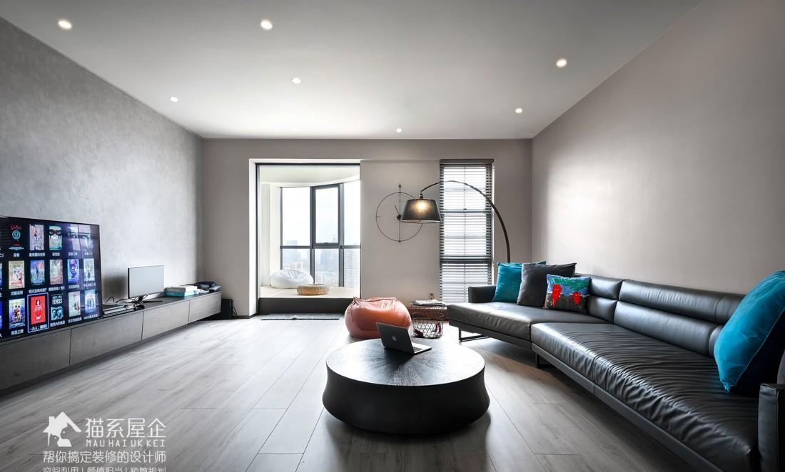 80 后海归 217㎡工业风家设计，全屋无主灯，餐厨一体，阳光房变榻榻米-0