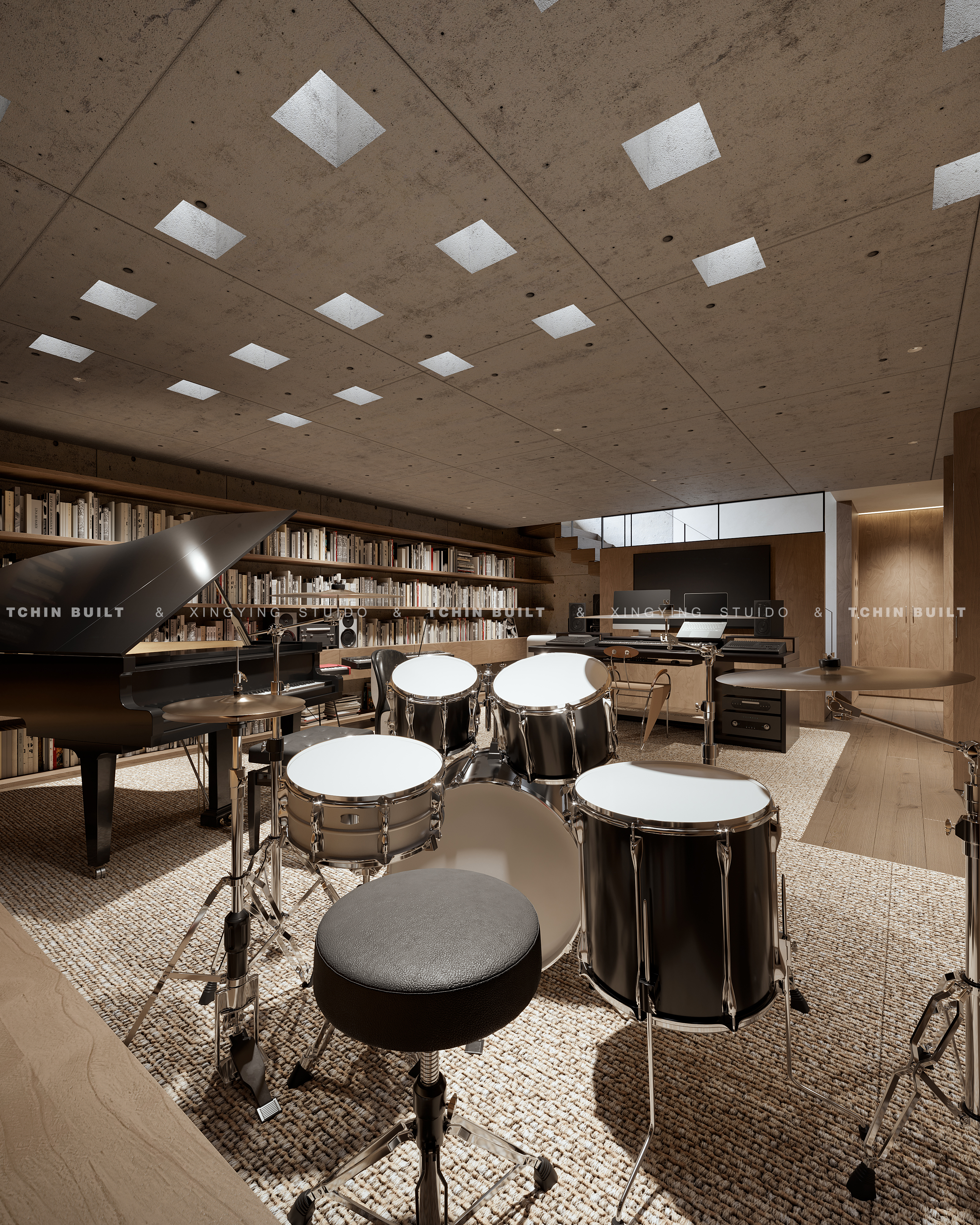 别墅庭院渲染-18