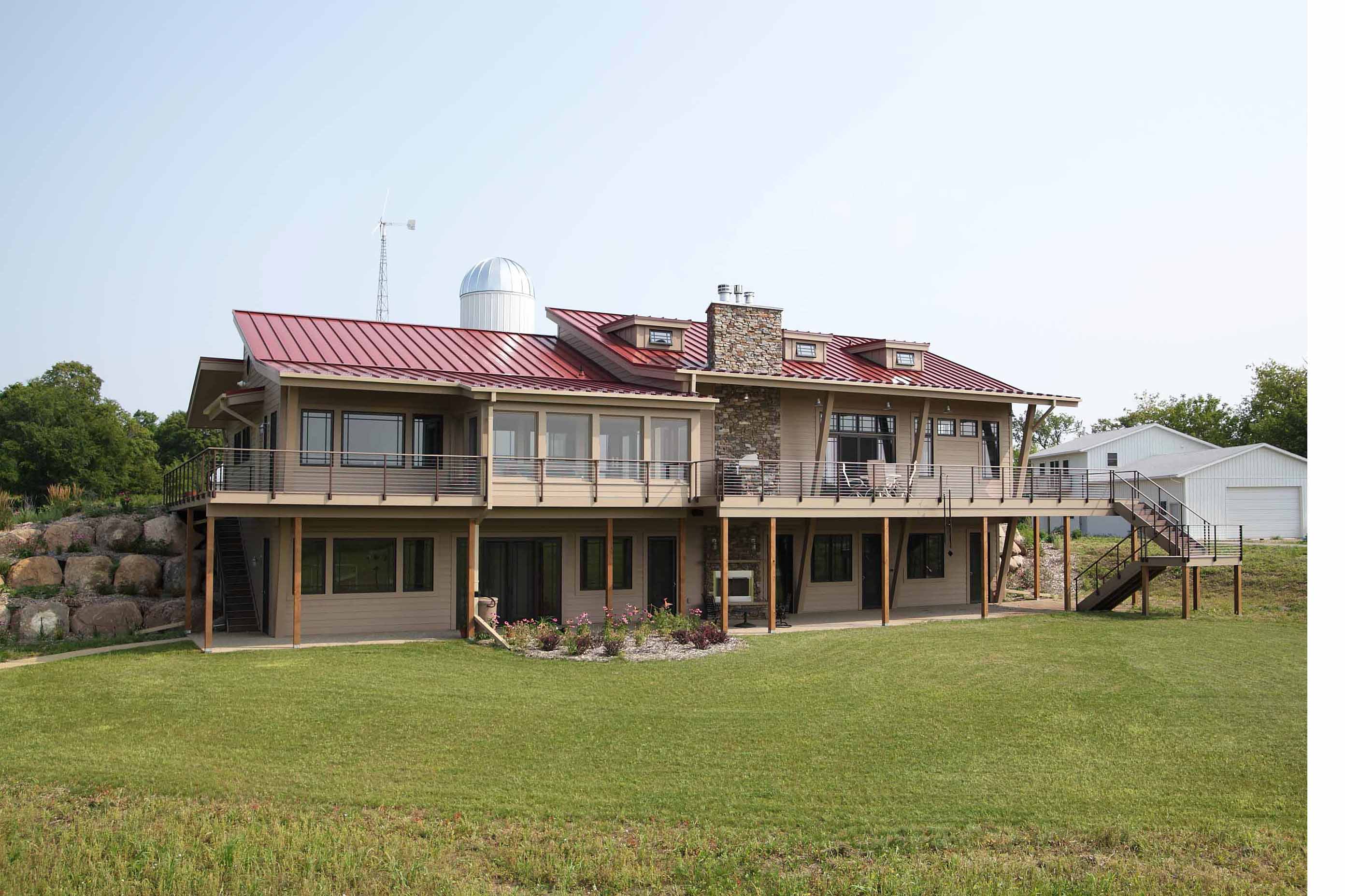 明尼苏达州北部现代农场风格退休宅-16