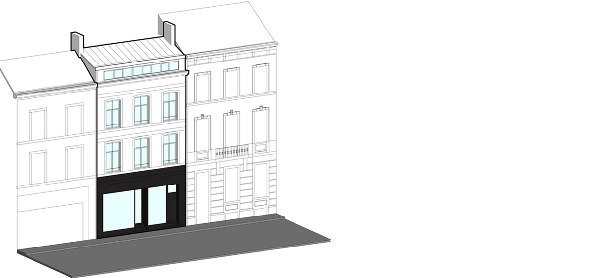 CPAS LIEGE  3 公寓及 1 商业底层建筑翻新丨Binario architectes srl-36