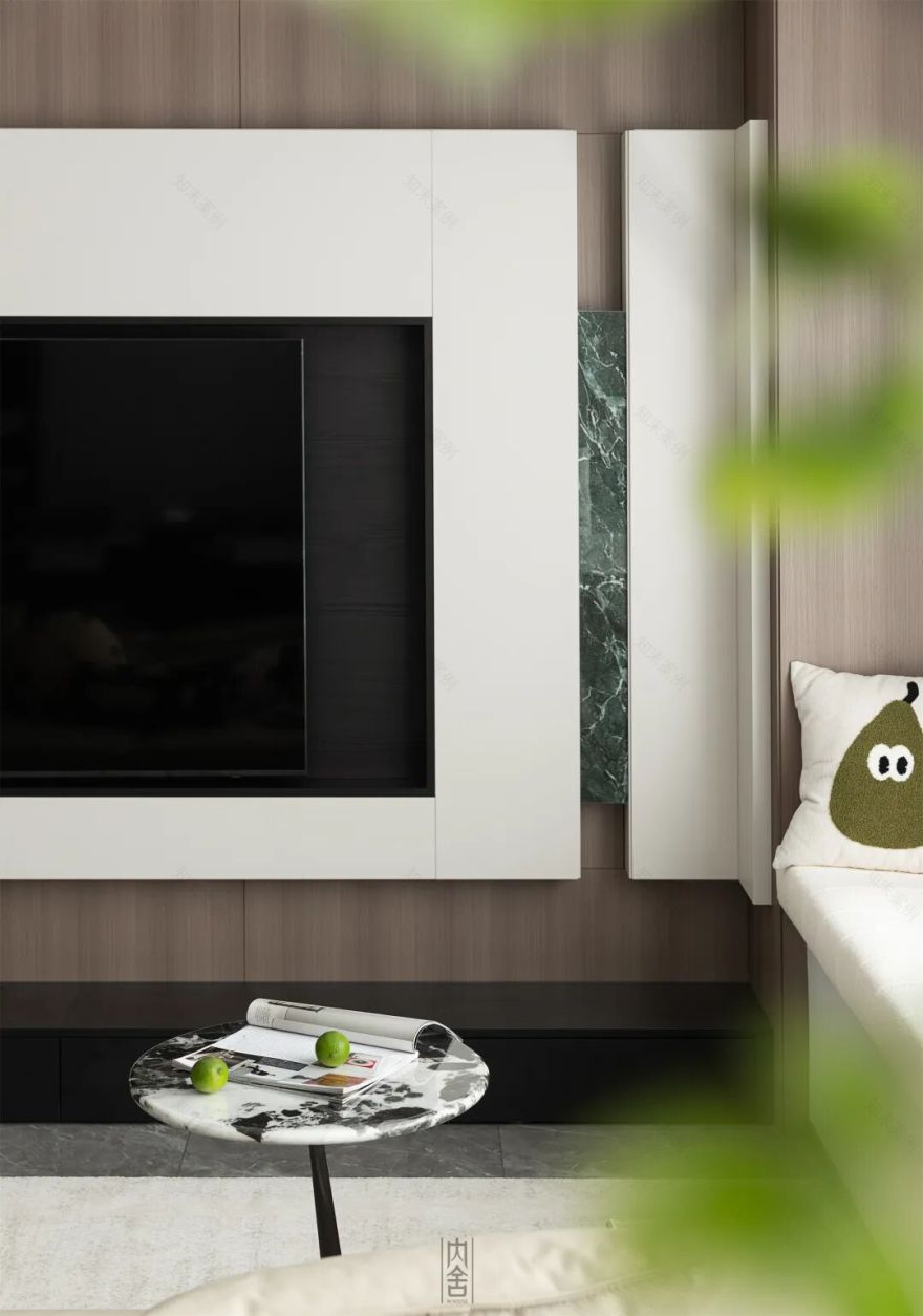 内舍软装丨128㎡现代简约风,纯粹色调营造简洁利落的温柔空间!-16