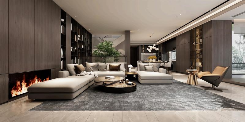 现代都市轻奢生活丨H 空间设计-4