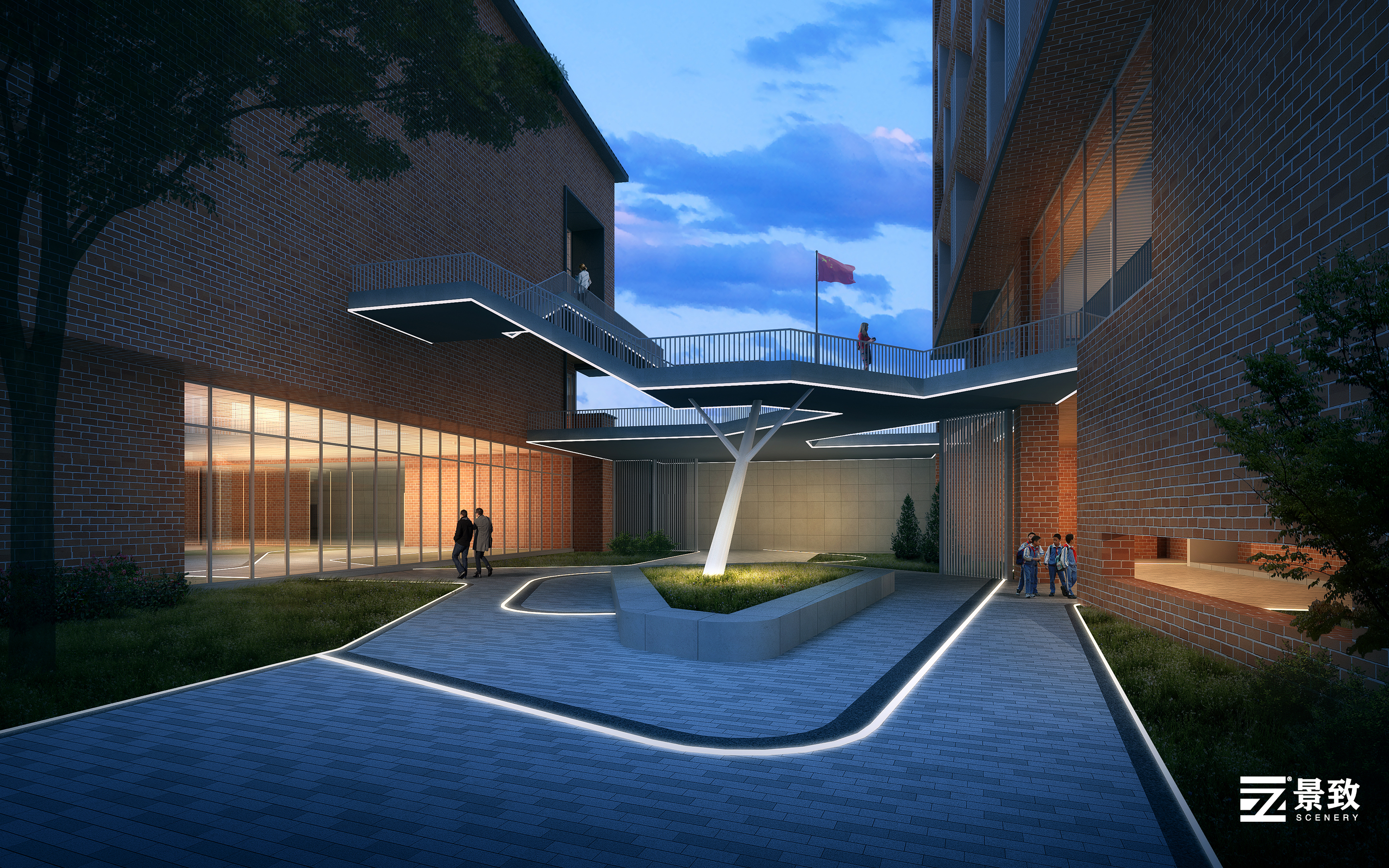 幼儿园中小学效果图-11