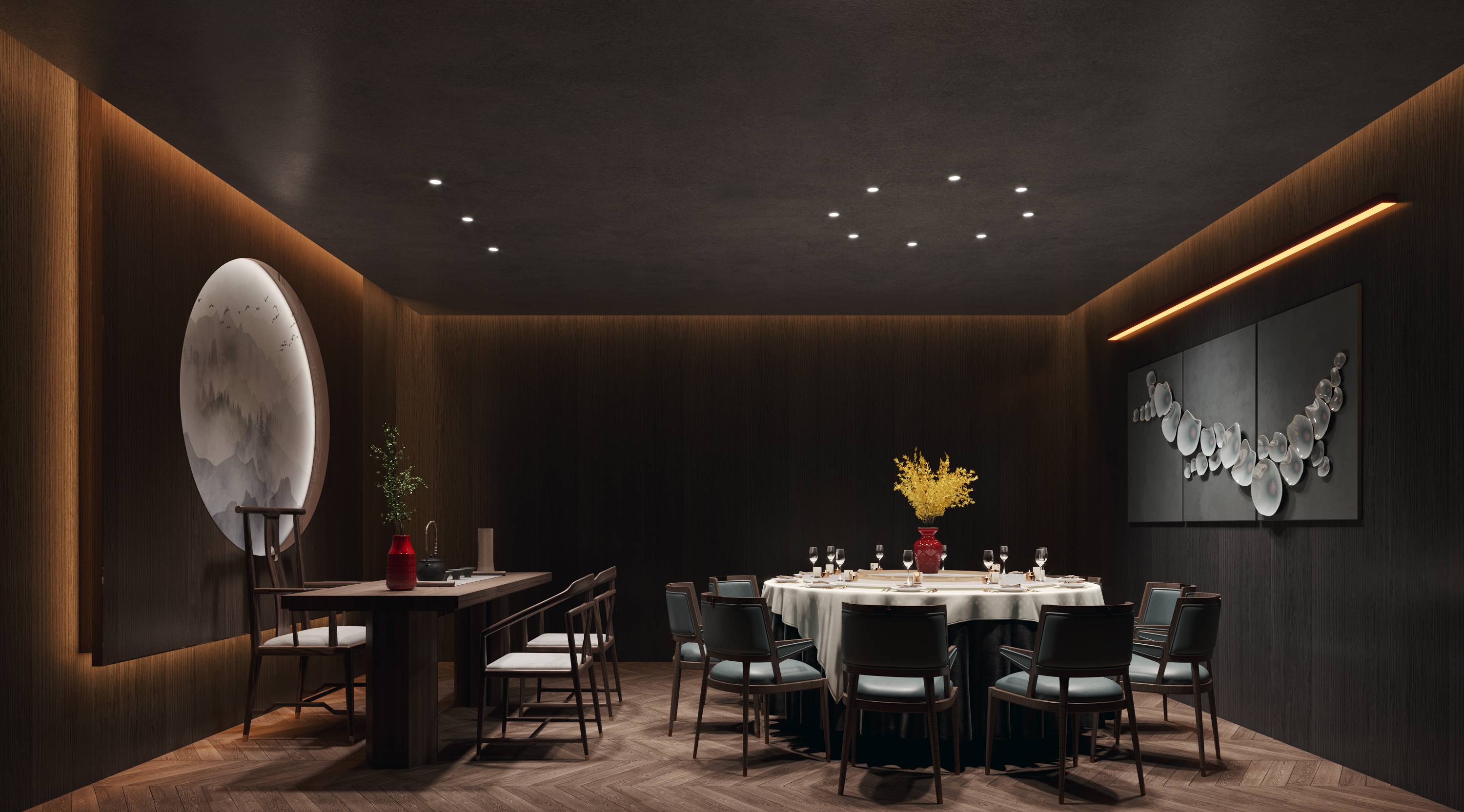 中餐厅效果图-Chinese Restaurant Renderings-2