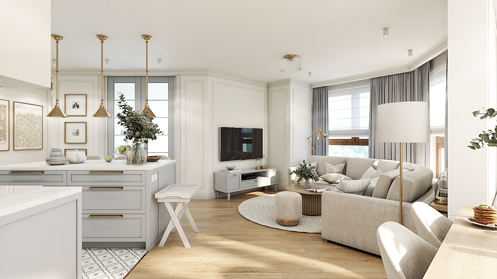 90平美式现代经典风格公寓室内设计丨波兰华沙-23