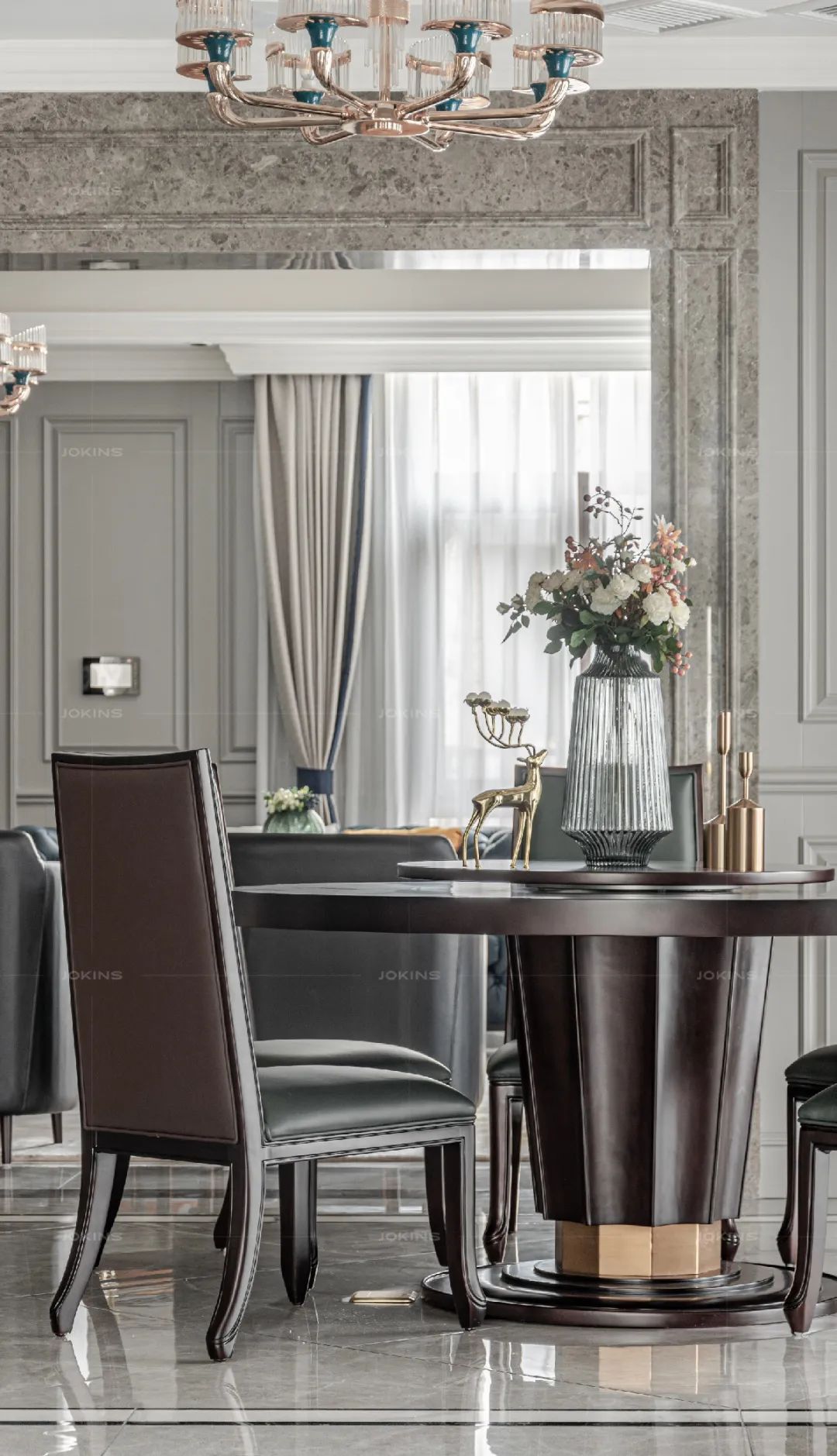 重庆独栋别墅美式轻奢风设计丨中国重庆丨重庆乔金斯-31