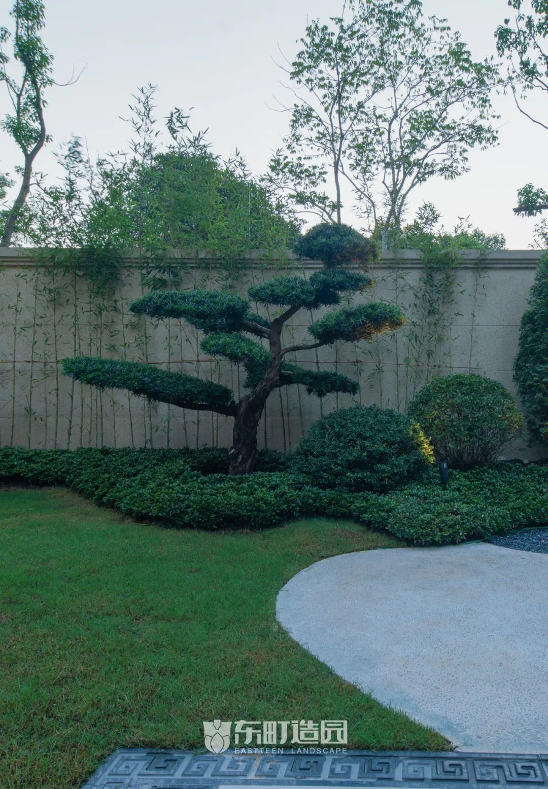 上海 70㎡中式庭院 | 枯山水涟漪映罗汉松-24