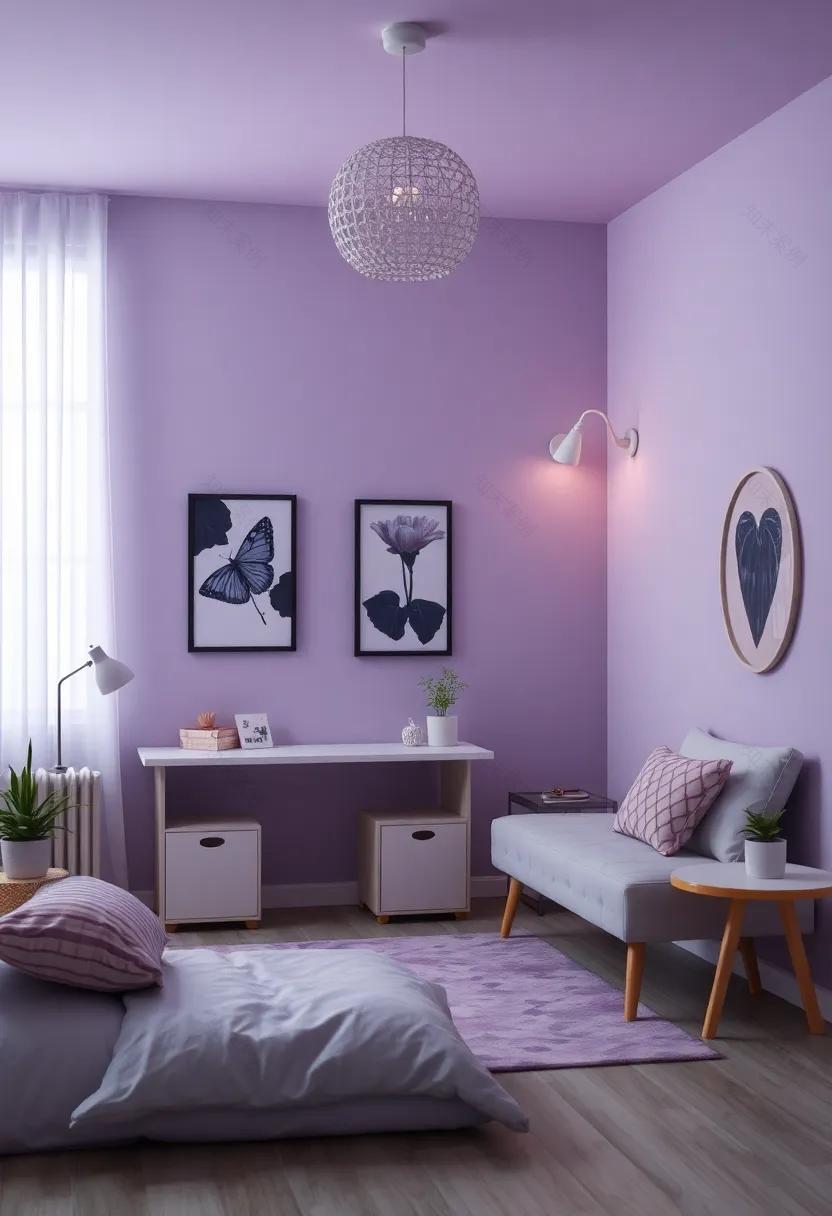 薰衣草与灰色女孩房改造-60