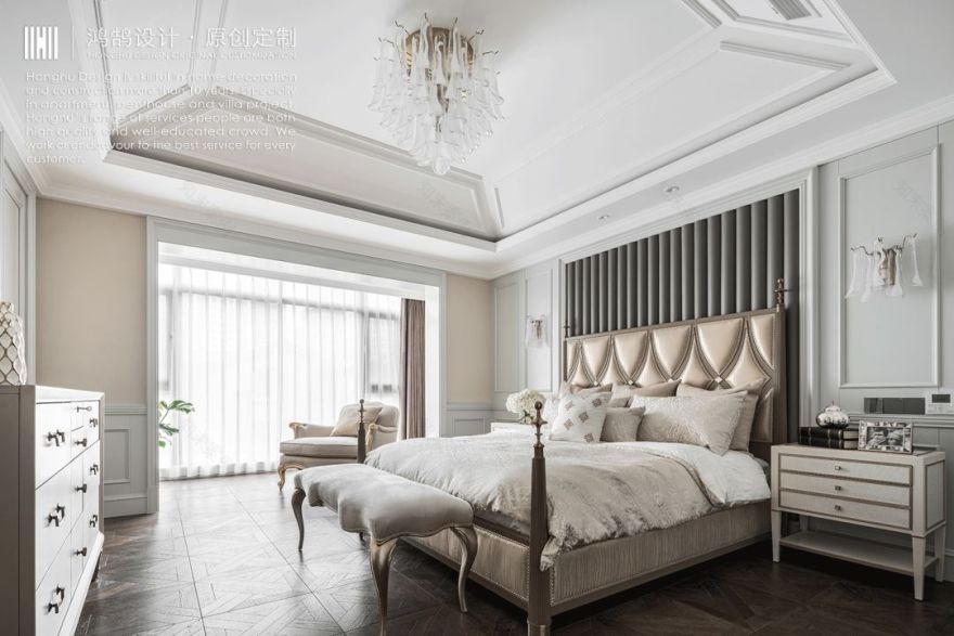 468㎡美式轻奢别墅,生活与艺术的完美融合-45