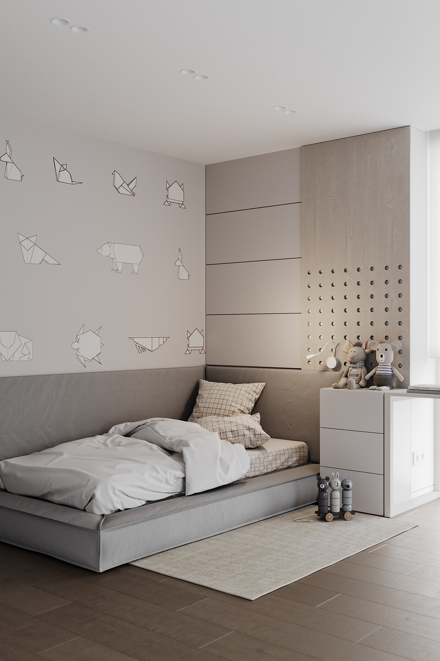 127㎡住宅设计，黑白灰+原木，超有魅力！-27