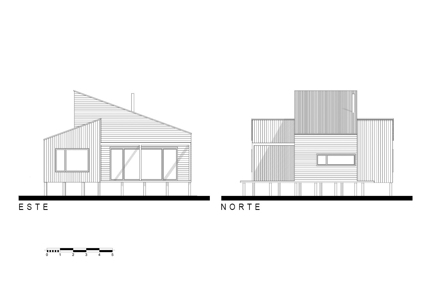 森林中的现代白色小屋-49