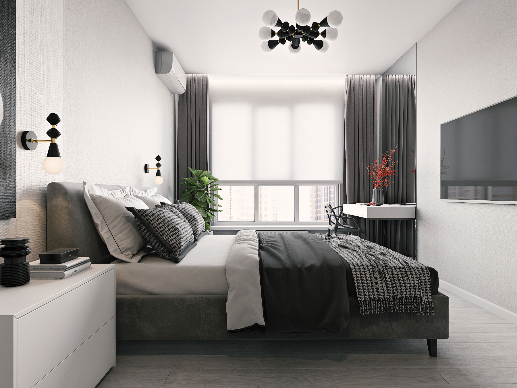 现代简约风格一居室室内设计-0