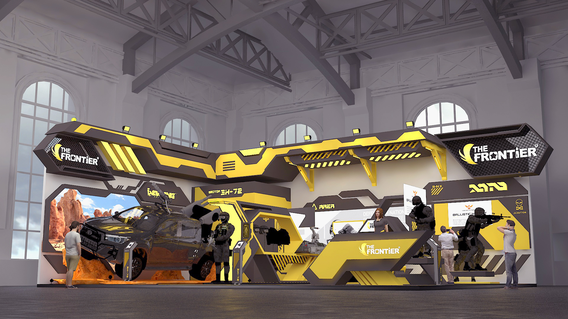 the frontier - indo defence 2022 booth concept-5