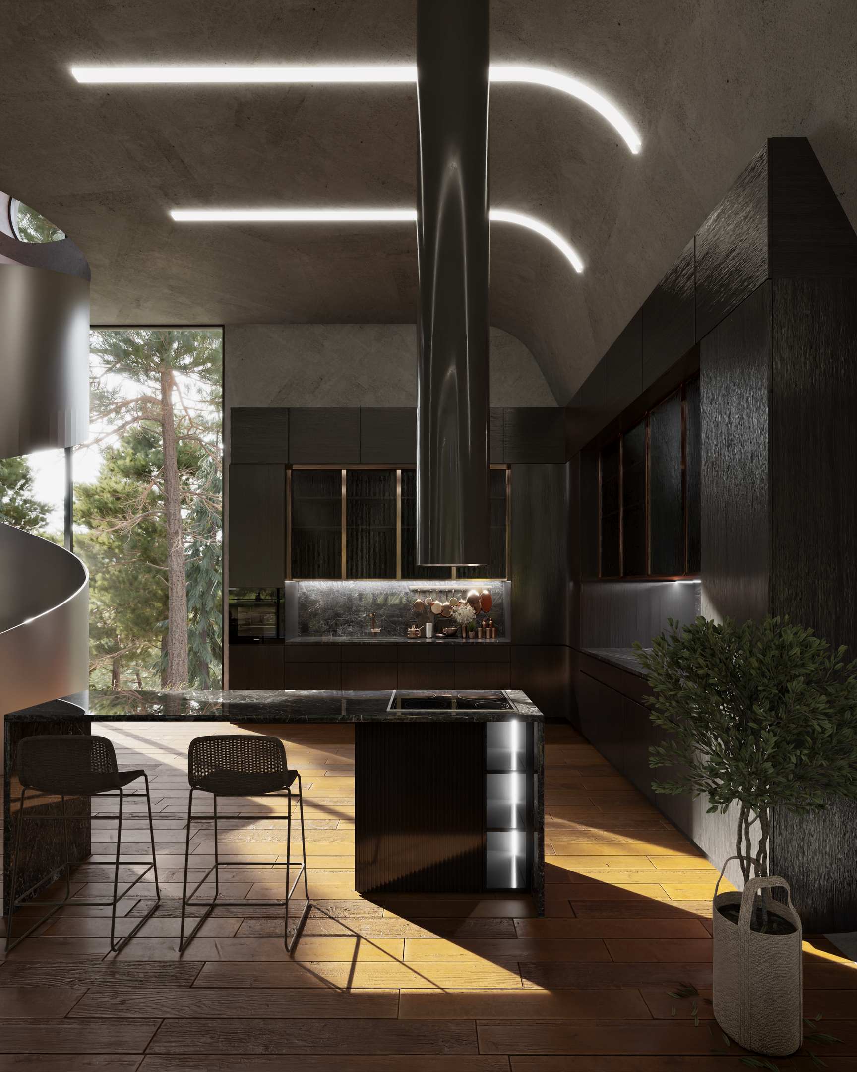 混凝土绿洲 A 形框架小屋设计丨加拿大温哥华丨Rabani Architectural Studio-28