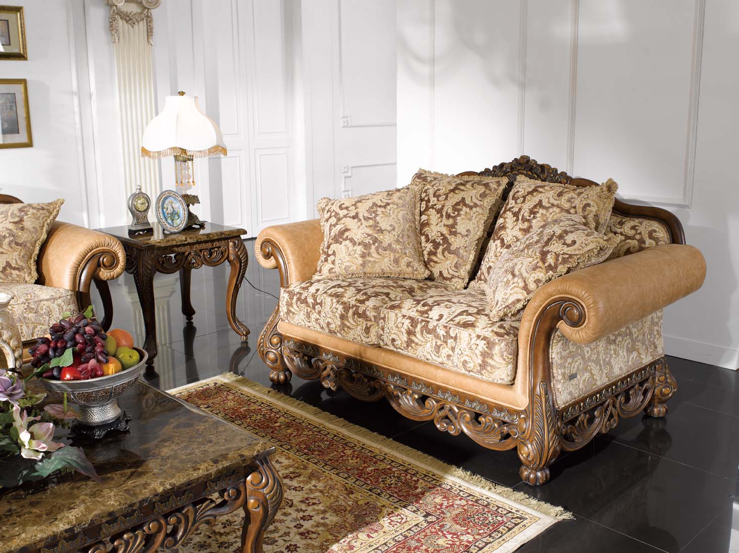 高清古典美式风格 卧室客厅餐厅书房家具场景图片素材-12