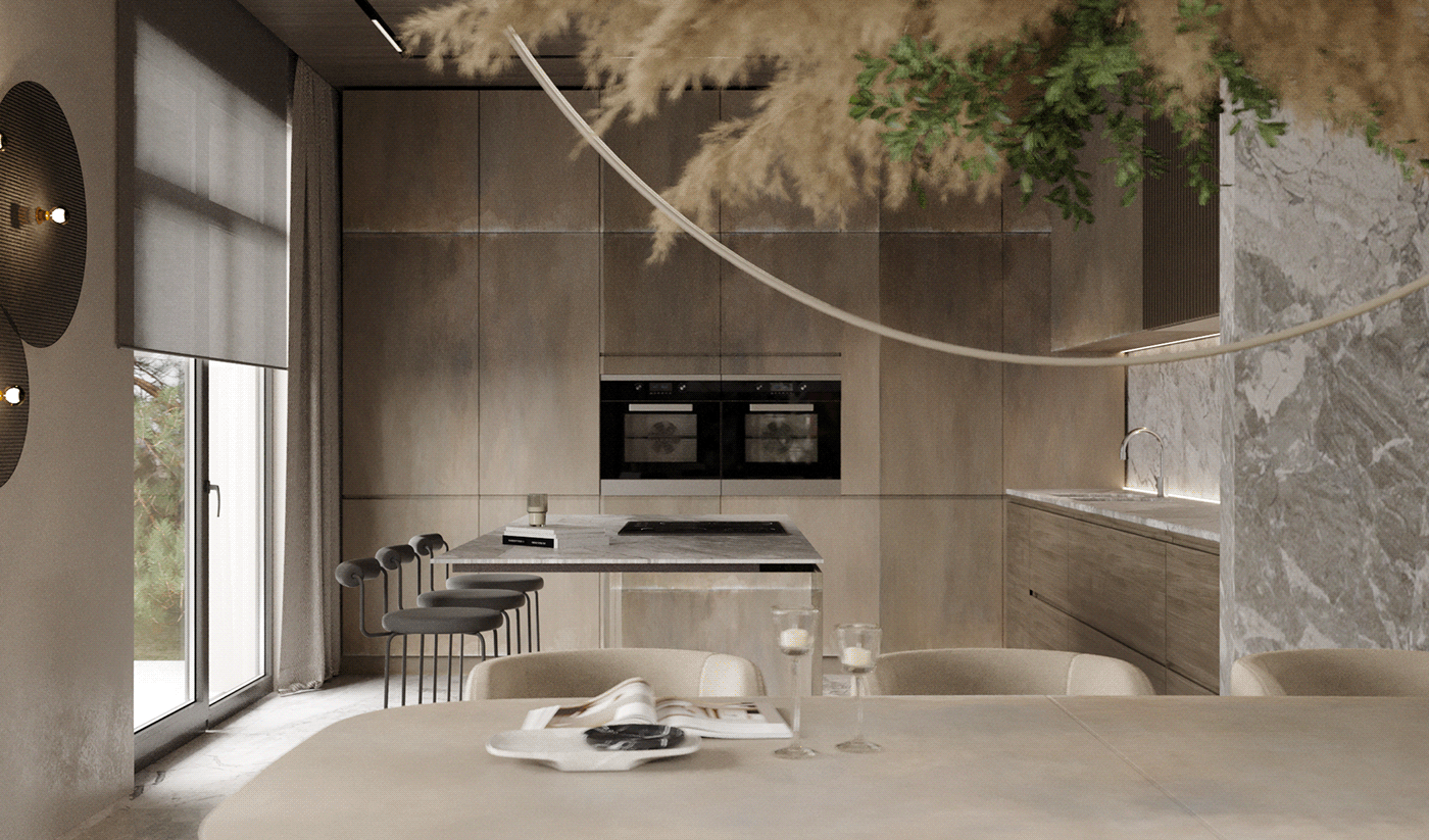 现代质感空间，暖木色系！-7