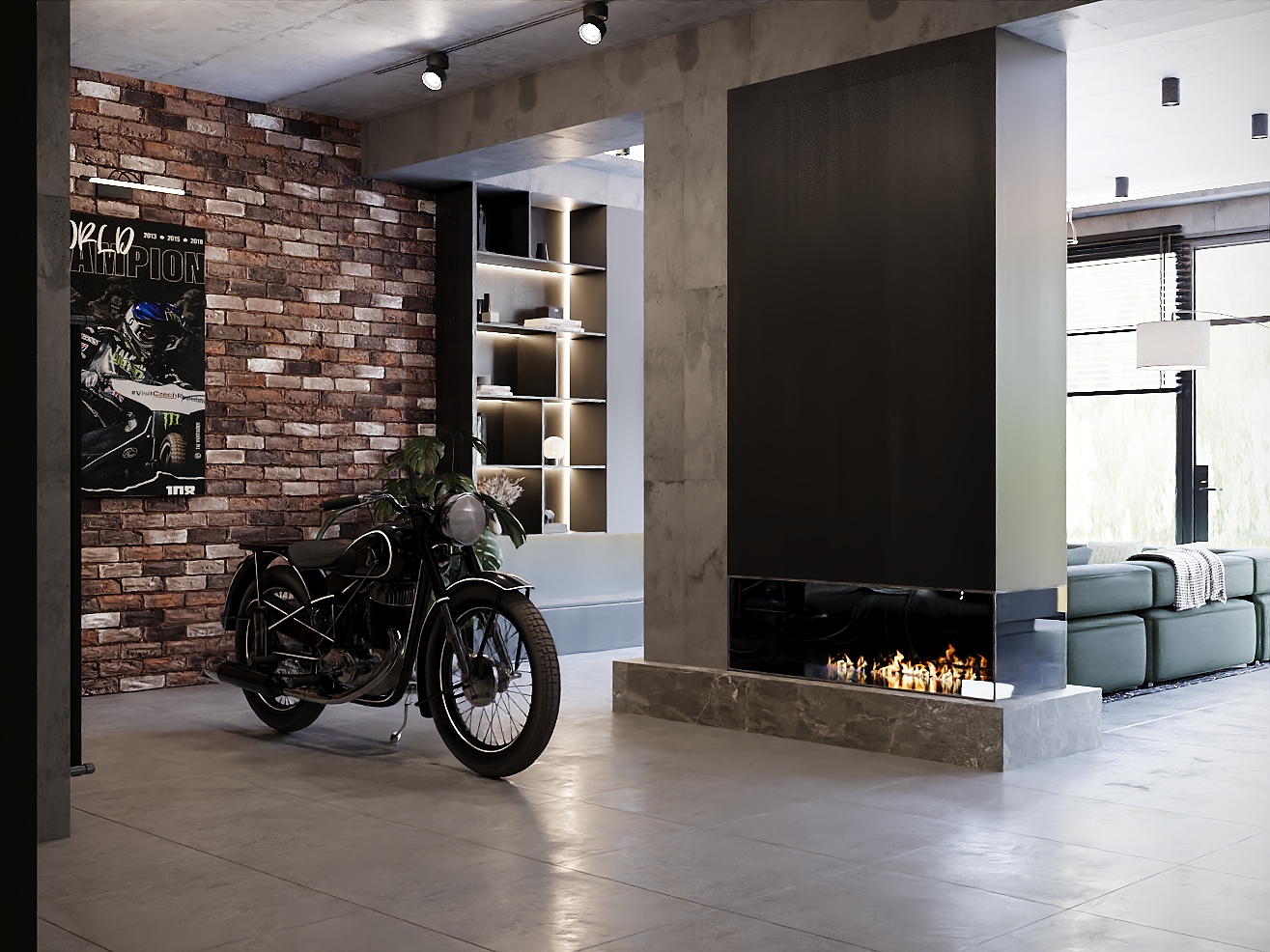 Квартира в стиле лофт-11