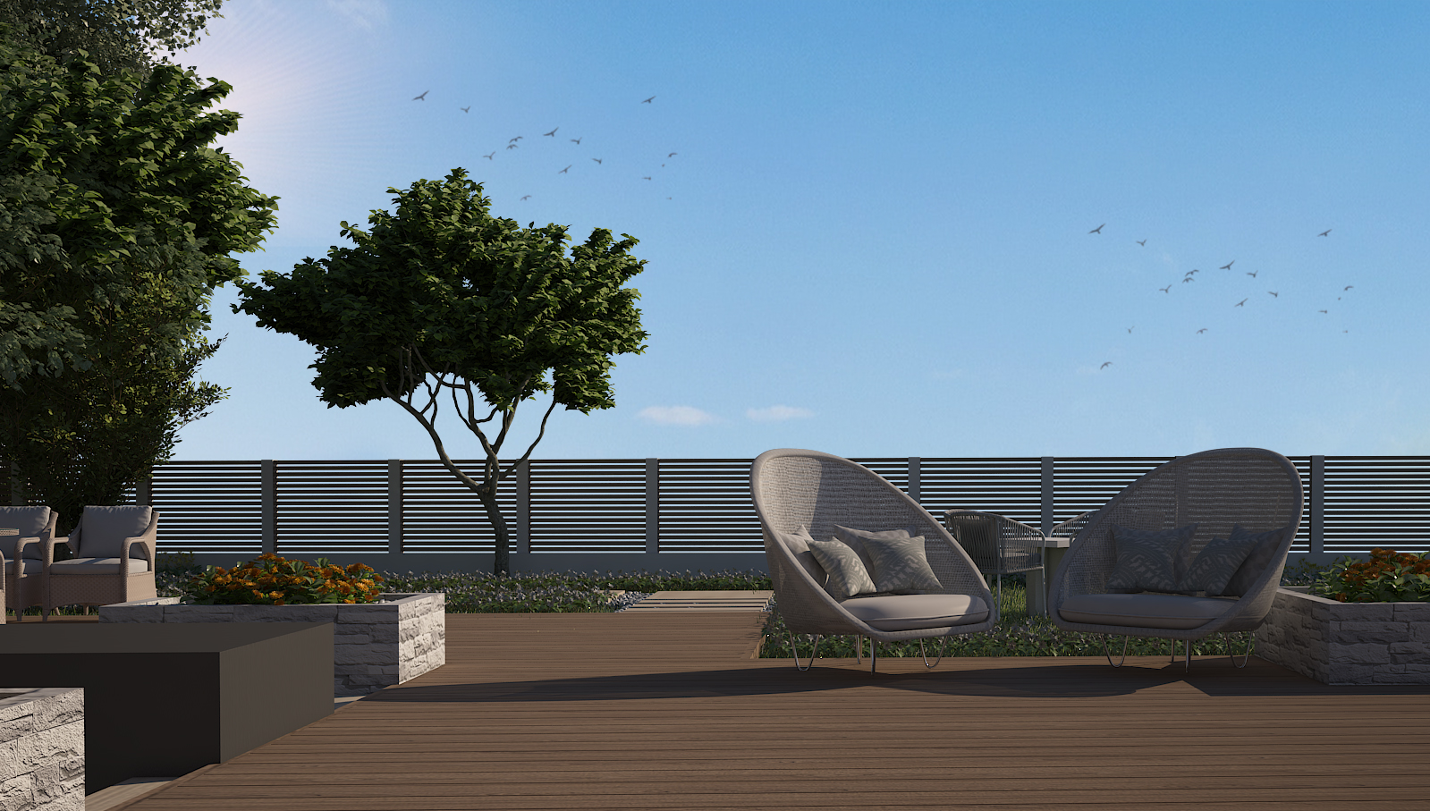 Backyard garden design in Houston city-11