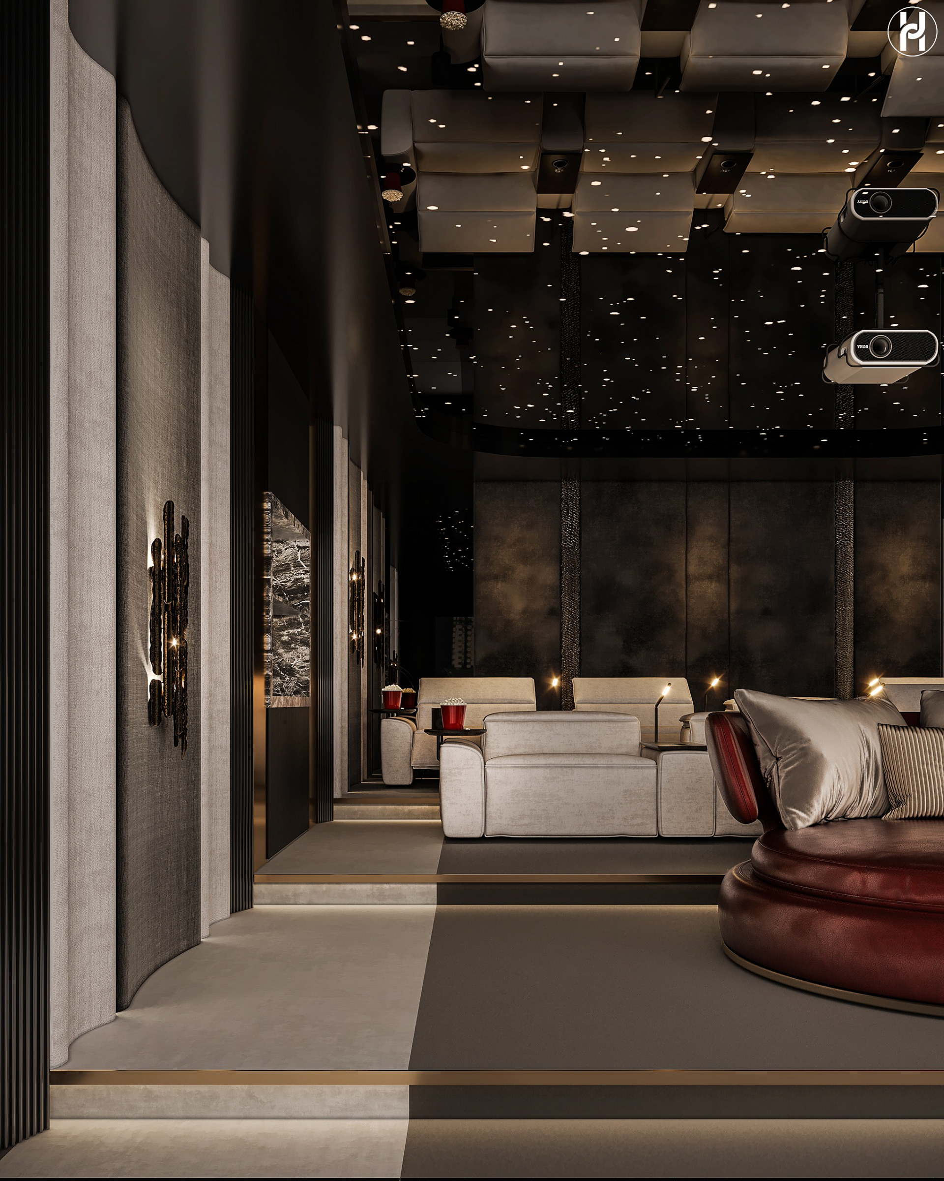 HOME CINEMA（家庭影院）丨Ahmed Hussein Designs-0