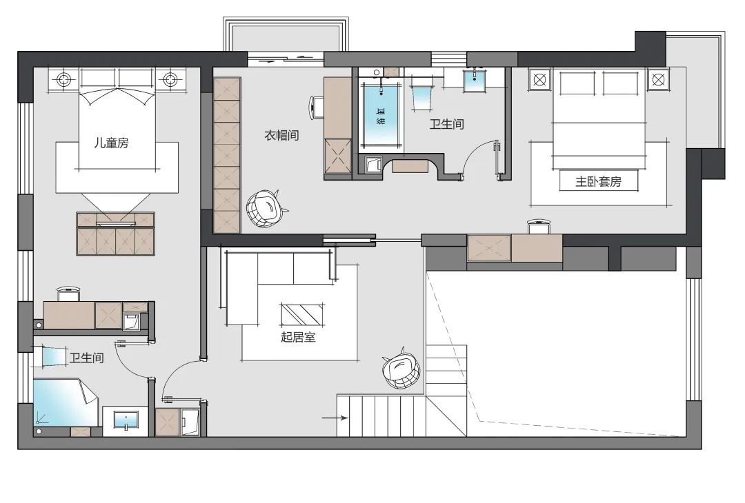 现代轻奢复式整家设计-19