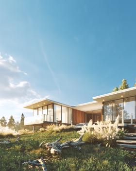 Sketchup Vray 外部：金黄色阳光