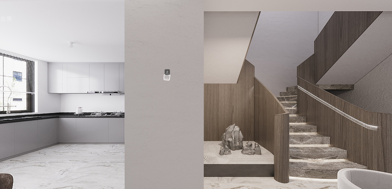 现代极简原木风白色基底温馨空间设计-7