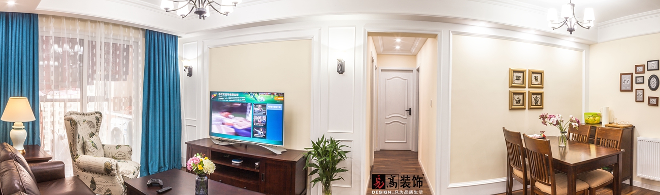 96 平米美式三室两厅，易高装饰打造不一样的空间-14