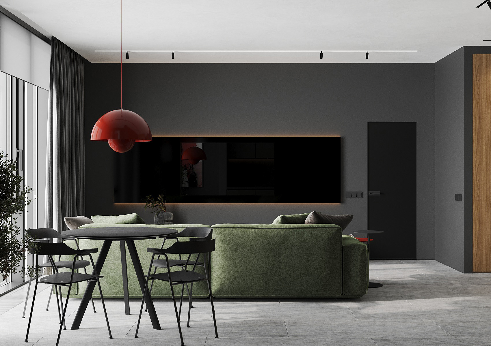 高级灰与墨绿的完美搭配-0