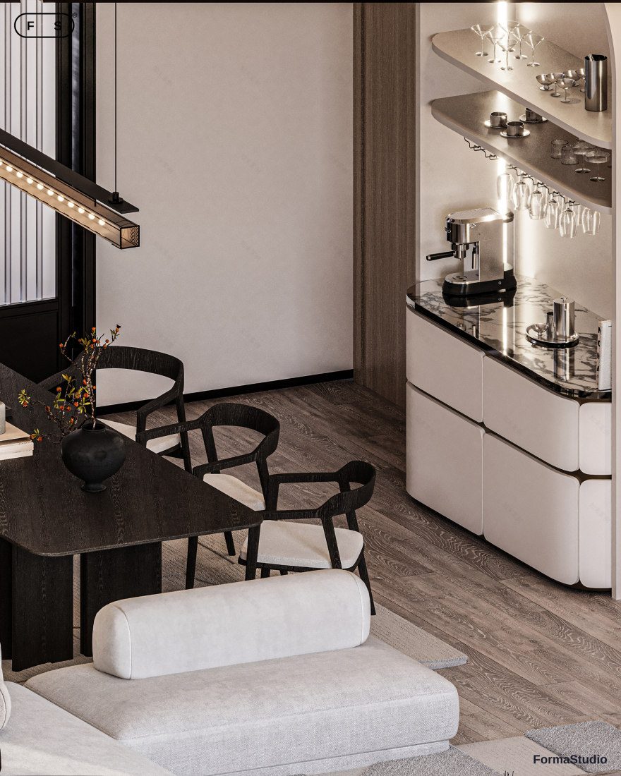 现代简约接待区(餐饮与起居空间)设计丨Forma studio-13