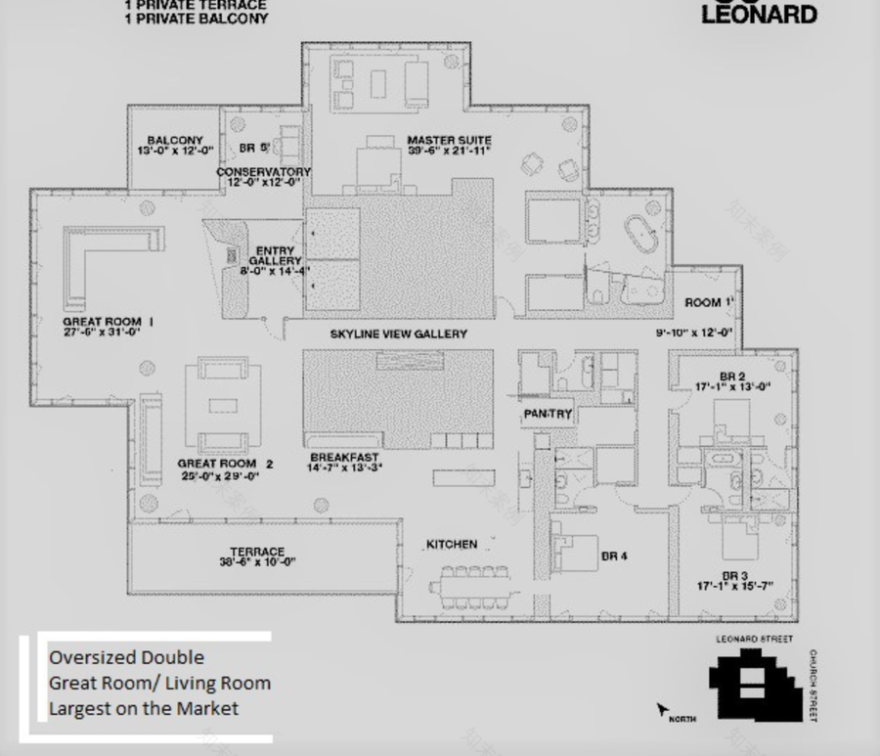 Herzog&de Meuron设计--56 Leonard Penthouse顶层公寓-15