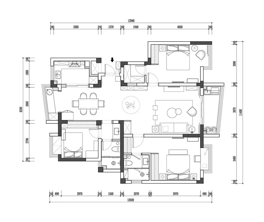 水秀坊 125㎡简约舒适家居设计，满足全家人的生活需求-11