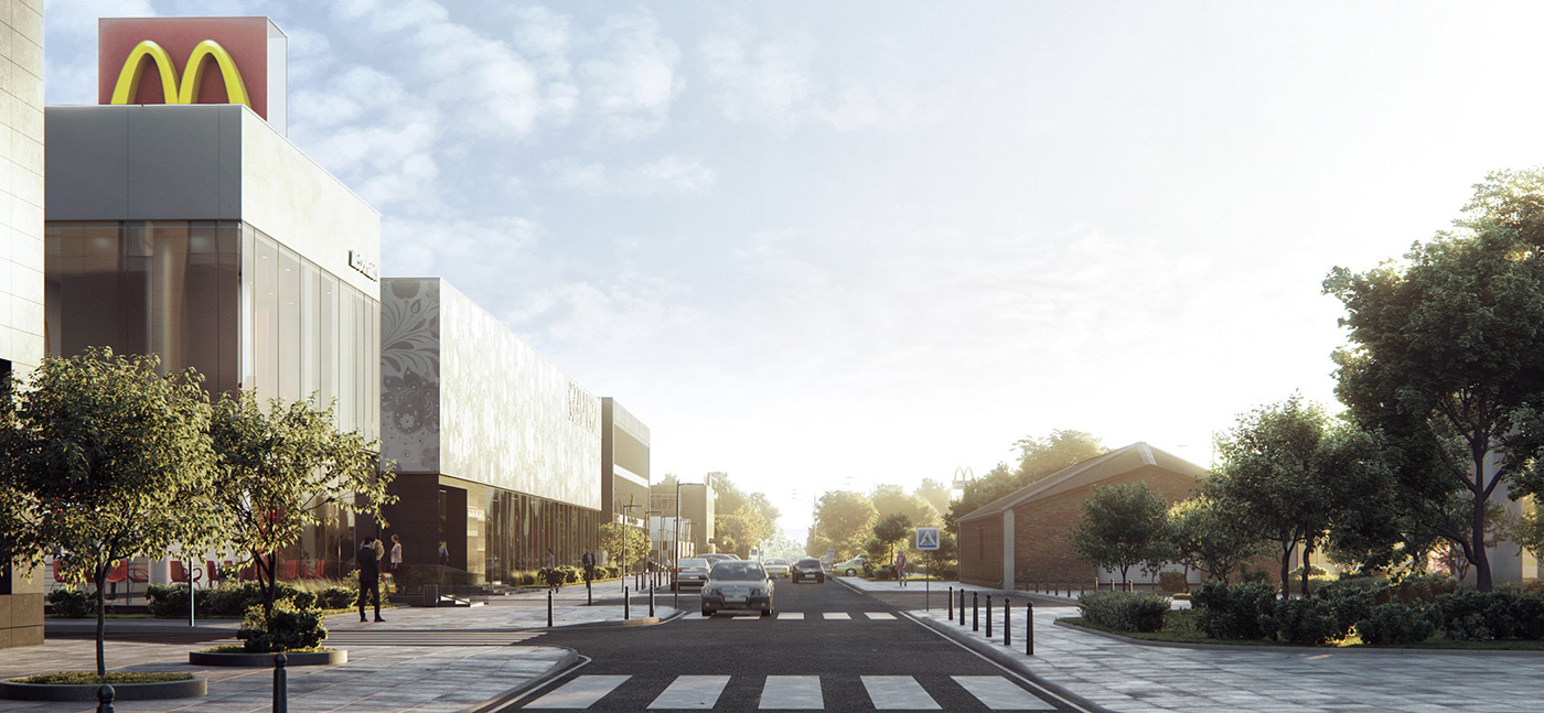 麦当劳,农贸市集与汽车市场的三维全 CG 设计-9