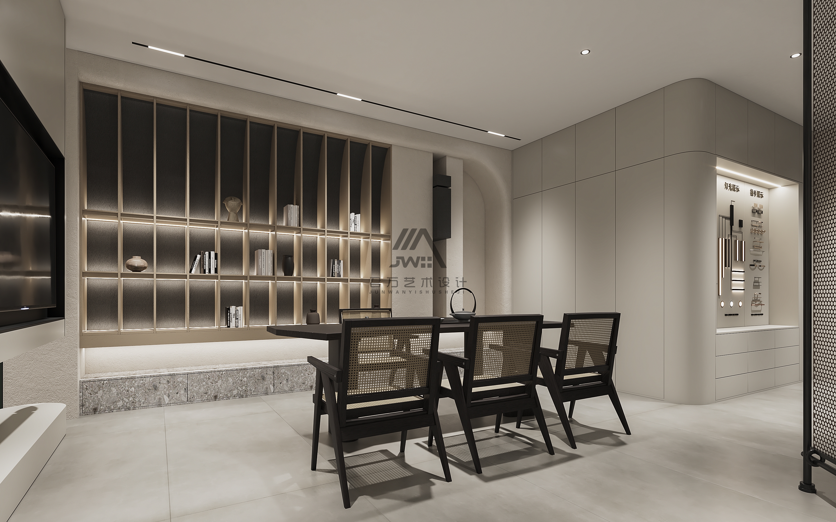 灰白简约随光影转室内设计丨君 one 设计-23