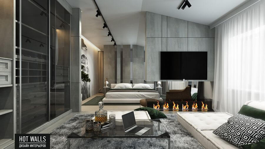大型两层住宅室内布置项目丨Hot walls-75