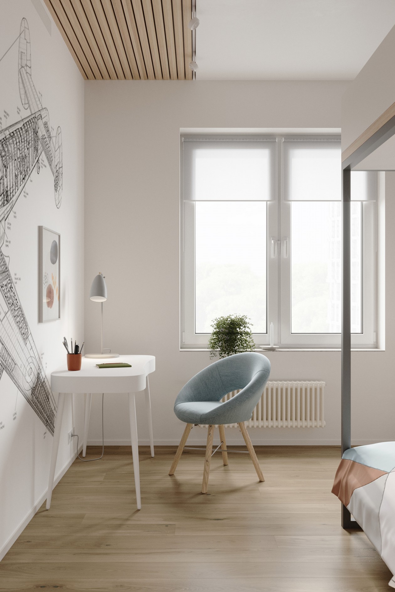 现代原木风平层设计-20