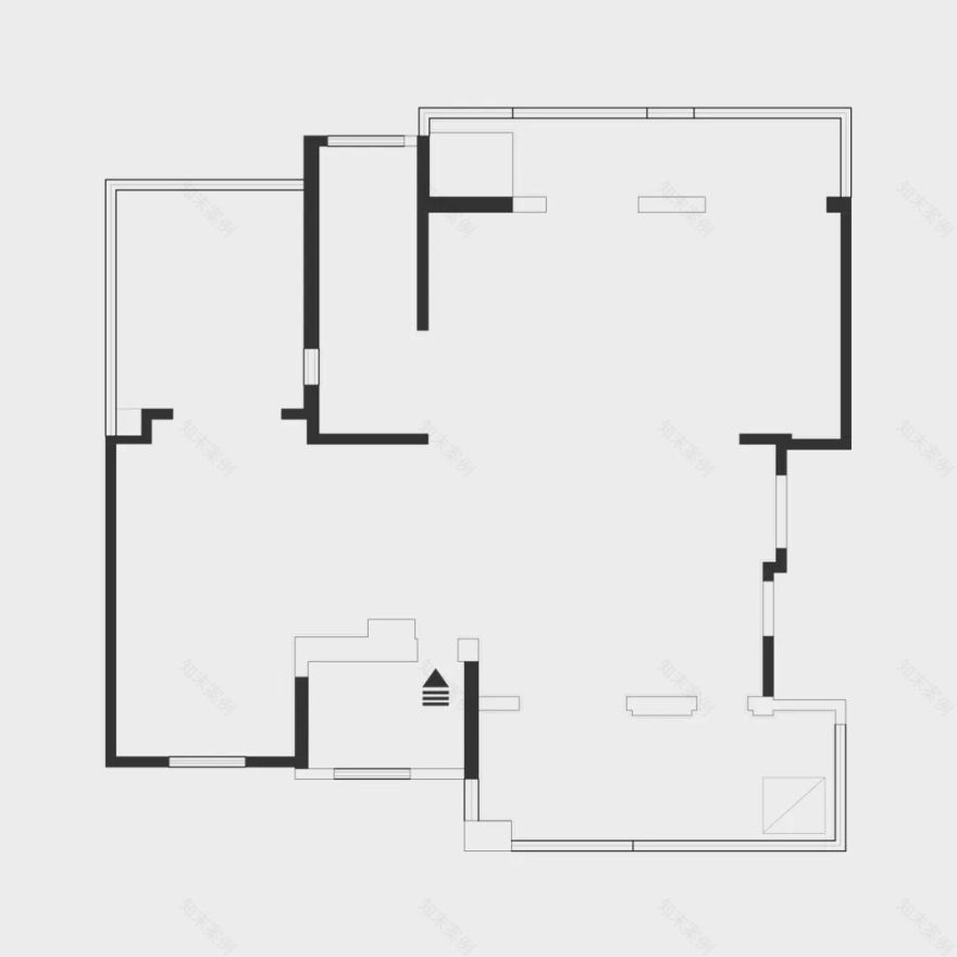 万科翡翠国际现代挑空别墅丨旗盛装饰-28