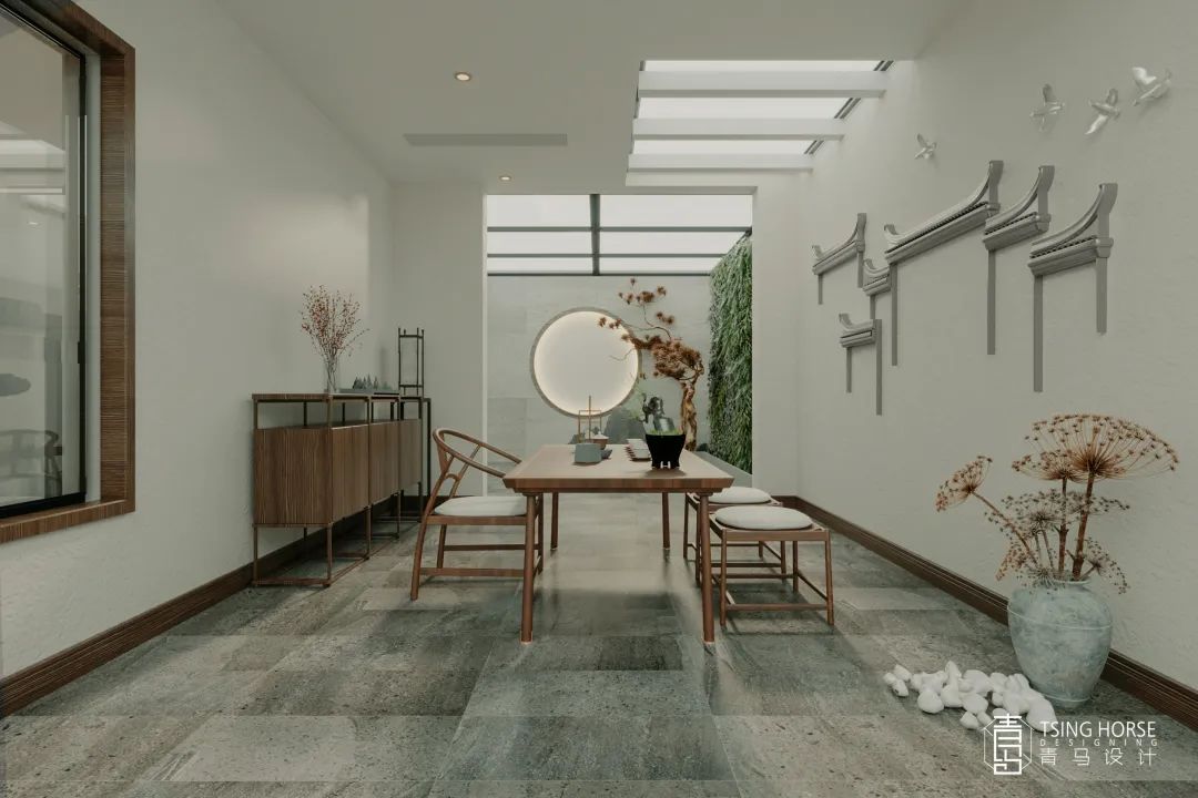 青马设计 | 马斌 | 340㎡底复别墅,新中式风格的现代演绎-40