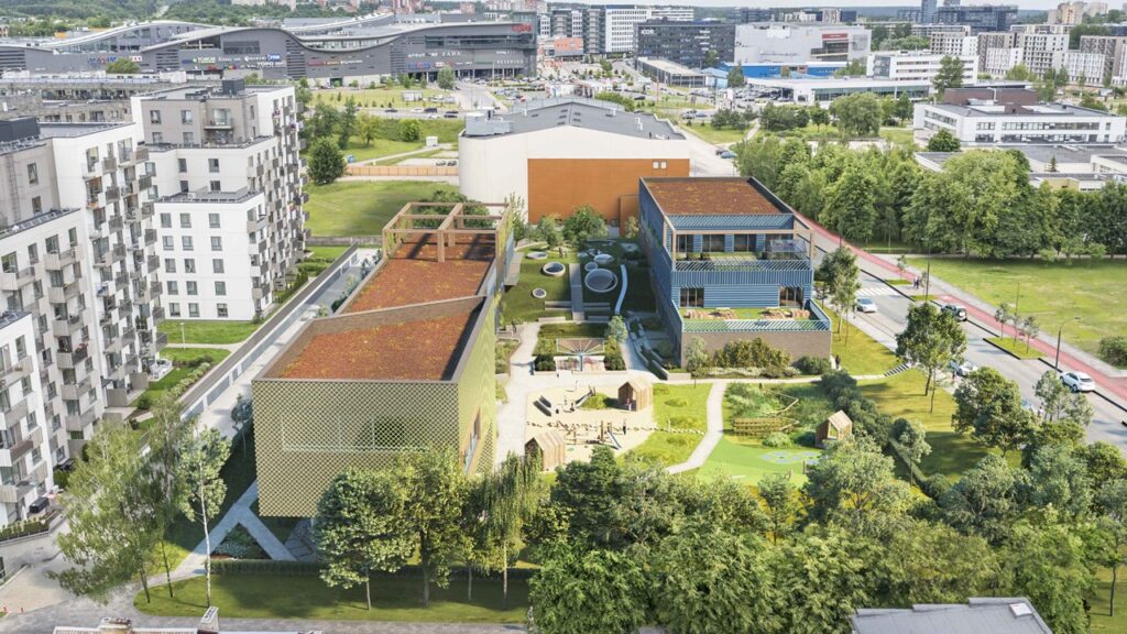 Šnipiškės金属车库拆除改建儿童游乐场及幼儿园项目丨立陶宛维尔纽斯-17