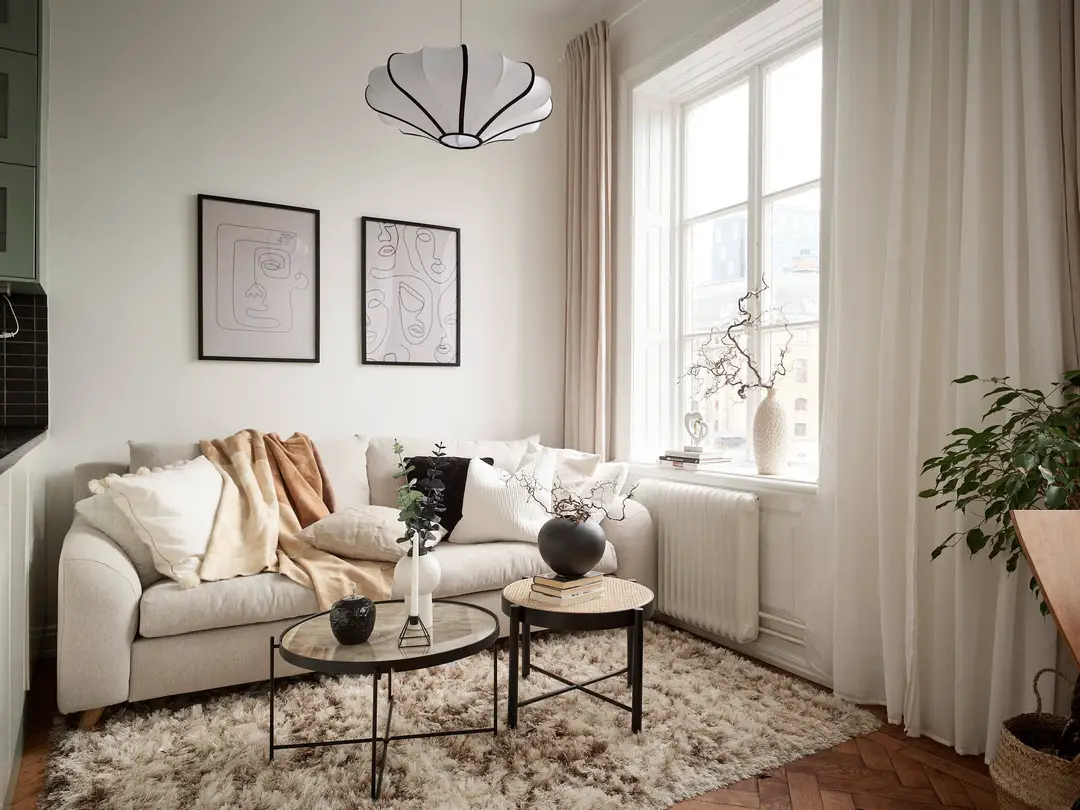 绿色厨房 | 斯堪的纳维亚风格一居室设计-5