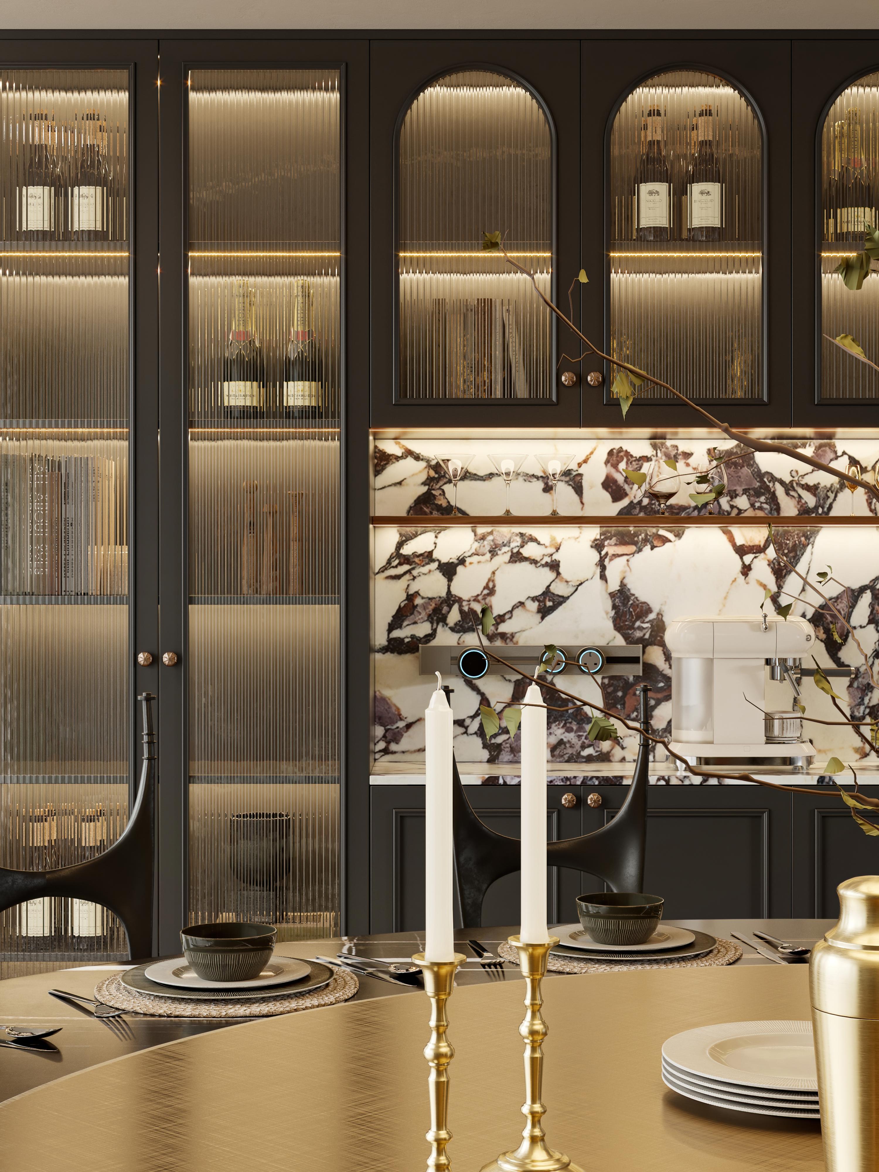 中古风客餐厅 复古法式-12