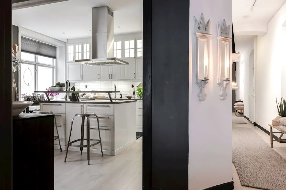 瑞典冬日温馨公寓设计-11