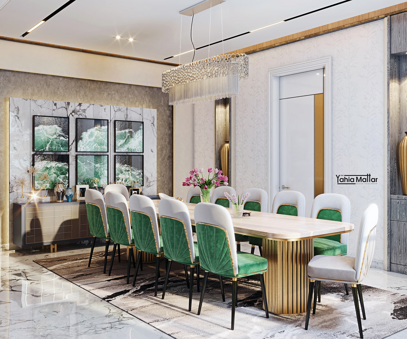 living and dining room design in ksa-8