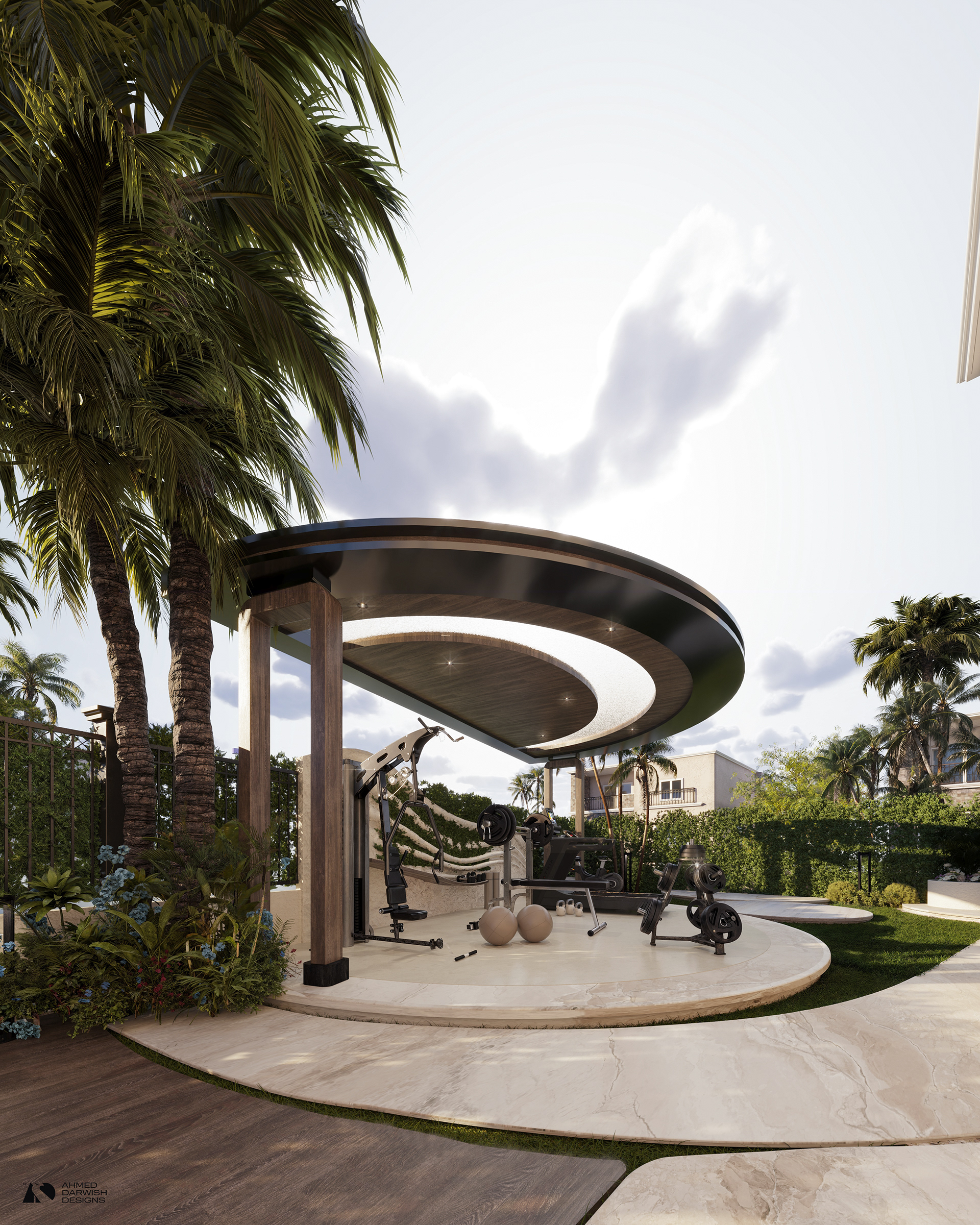 健身房与餐饮区景观设计丨未明确提及具体设计方名称-2