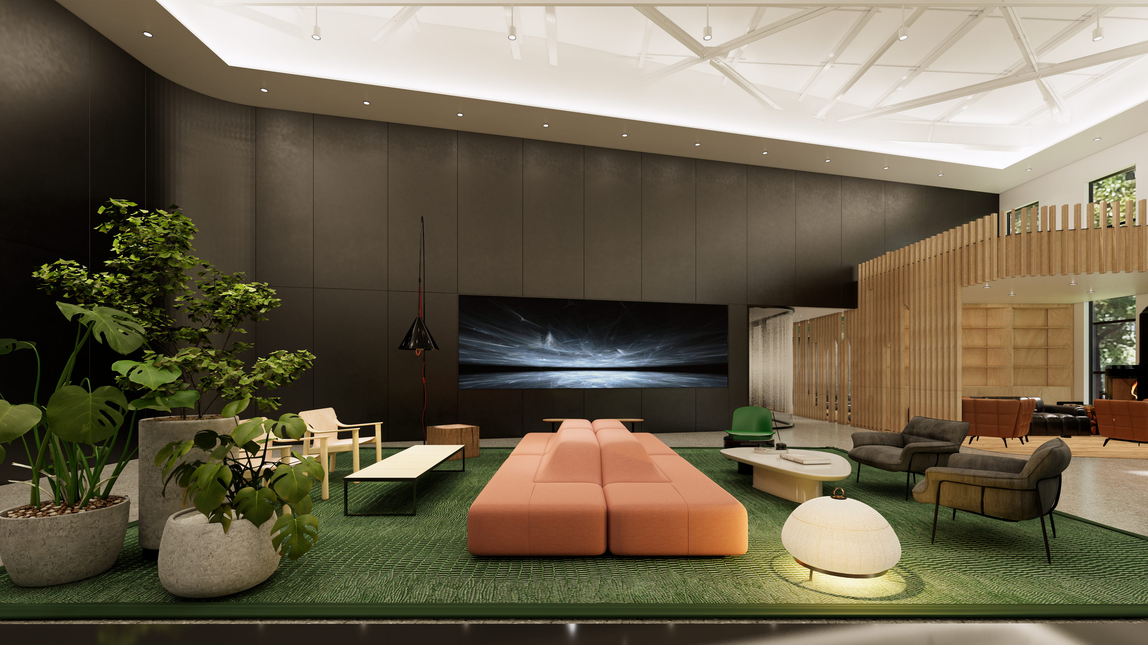 精品总部办公空间设计  前厅空间-5