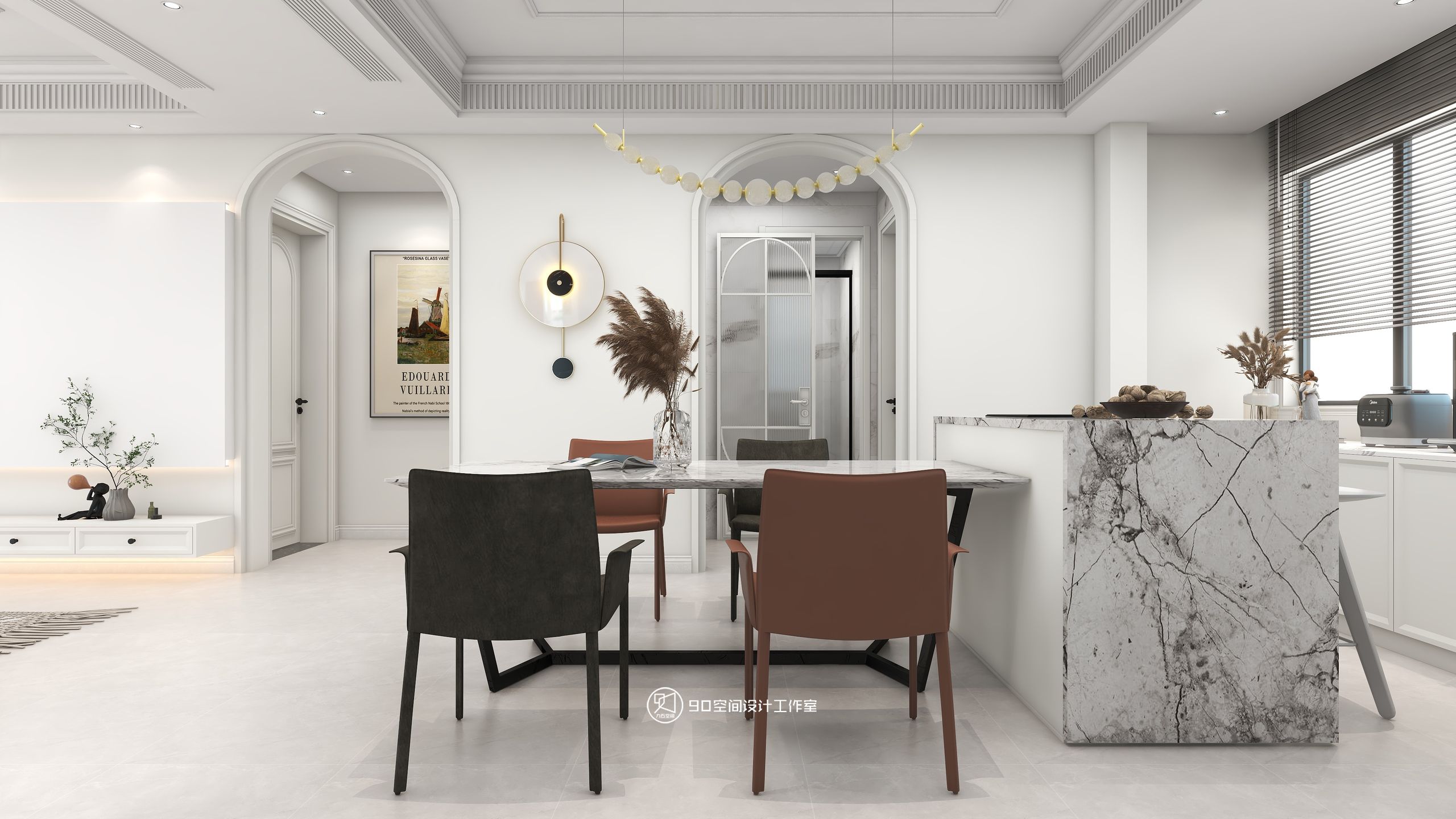 125㎡法式风,寻找家中氛围感丨90空间设计-16