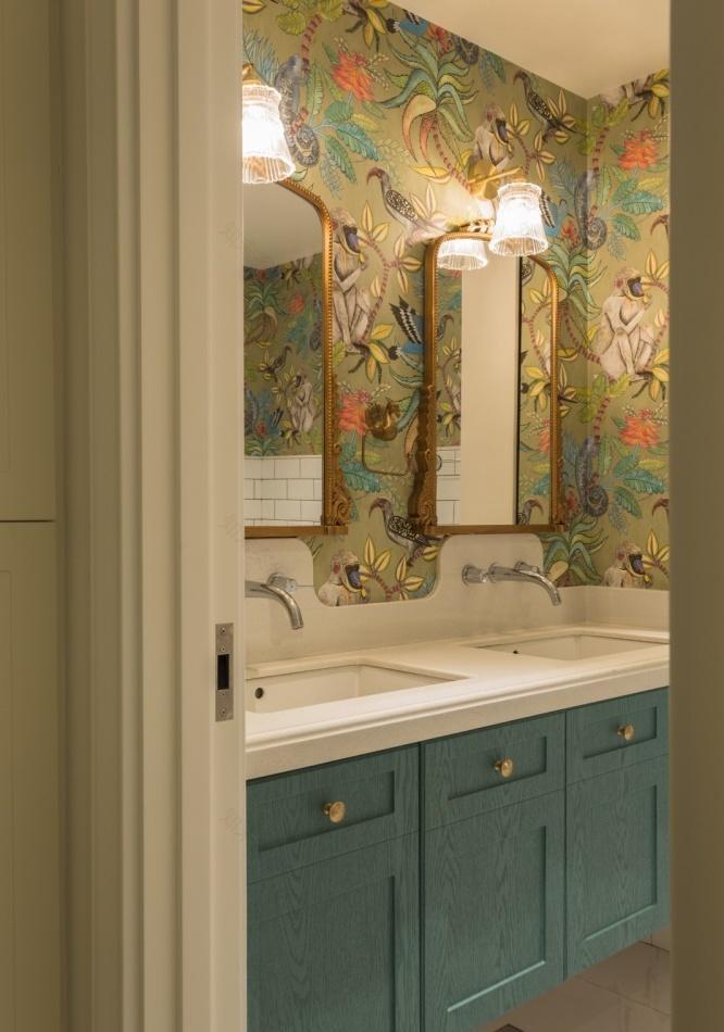 上海本墨设计丨平层丨70W打造218㎡超优雅美式乡村风大宅-23