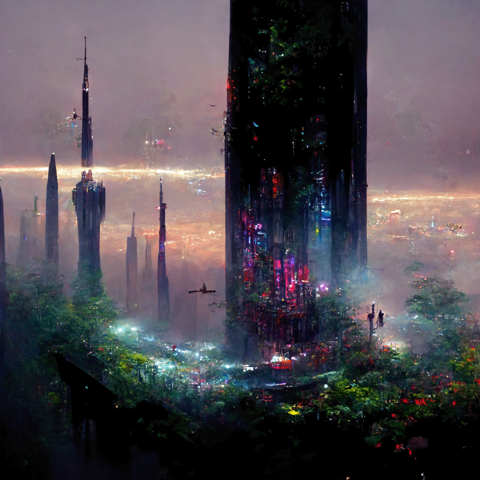 未来城市概念艺术丨#midjourney AI-10