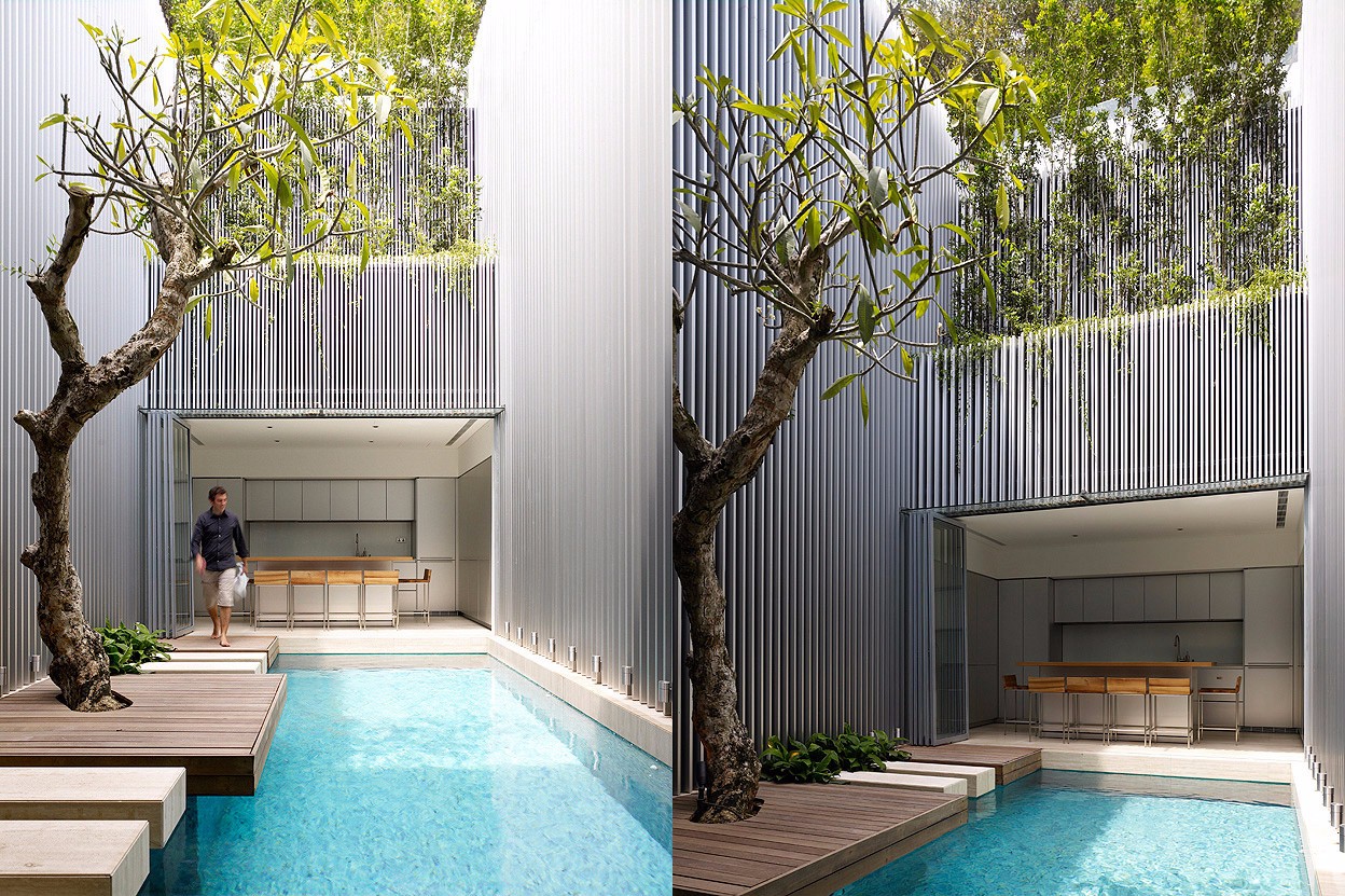 Ong & Ong：典雅的中式蓝色幕帘住宅-6